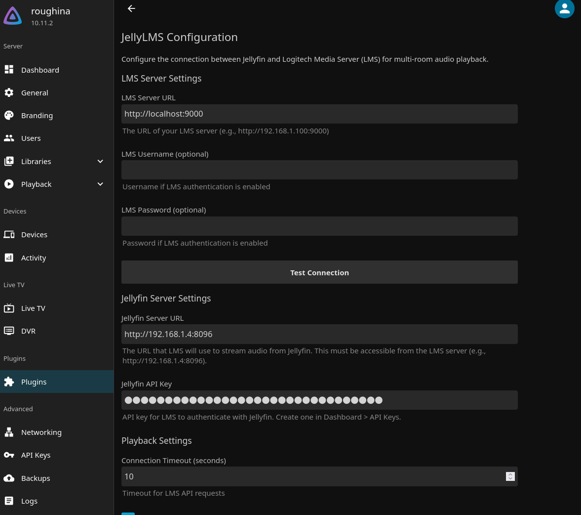 Configuration Page