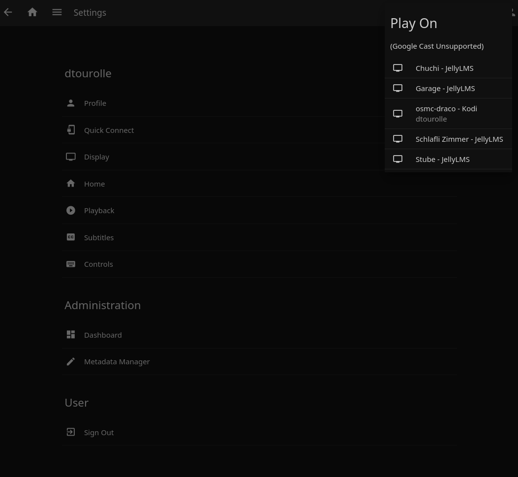 Play On Menu