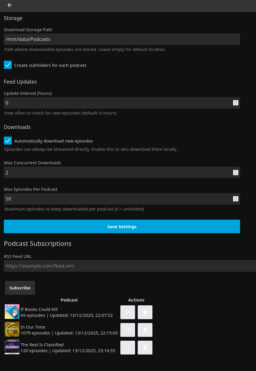 Plugin Settings
