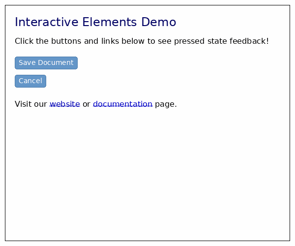 Button Pressed State Animation