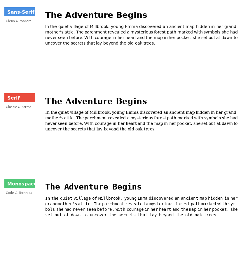 Font Switching